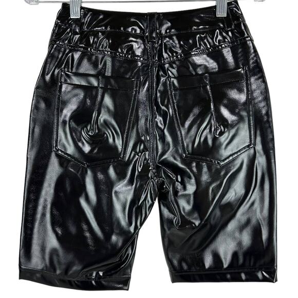 Ben Taverniti Unravel Project Multi Pocket Lace Up Shorts Latex Black Sz 25 NWT - Picture 4 of 11